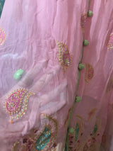 Breeze |  Embroidered Chiffon Suit | Women Branded Formals | Medium | Worn Once