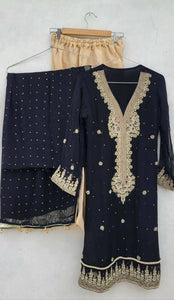 Black Embellished Suit | Women Locally Made Formals | Worn Once