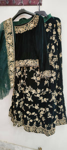 Velvet embroidery lehnga | Women Formals | Worn Once