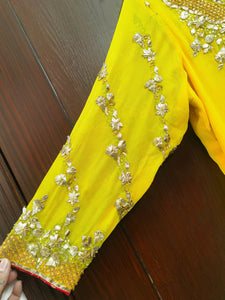 Yellow Hand Embroided Suit | Women Locally Made Formals | Large | Worn Once