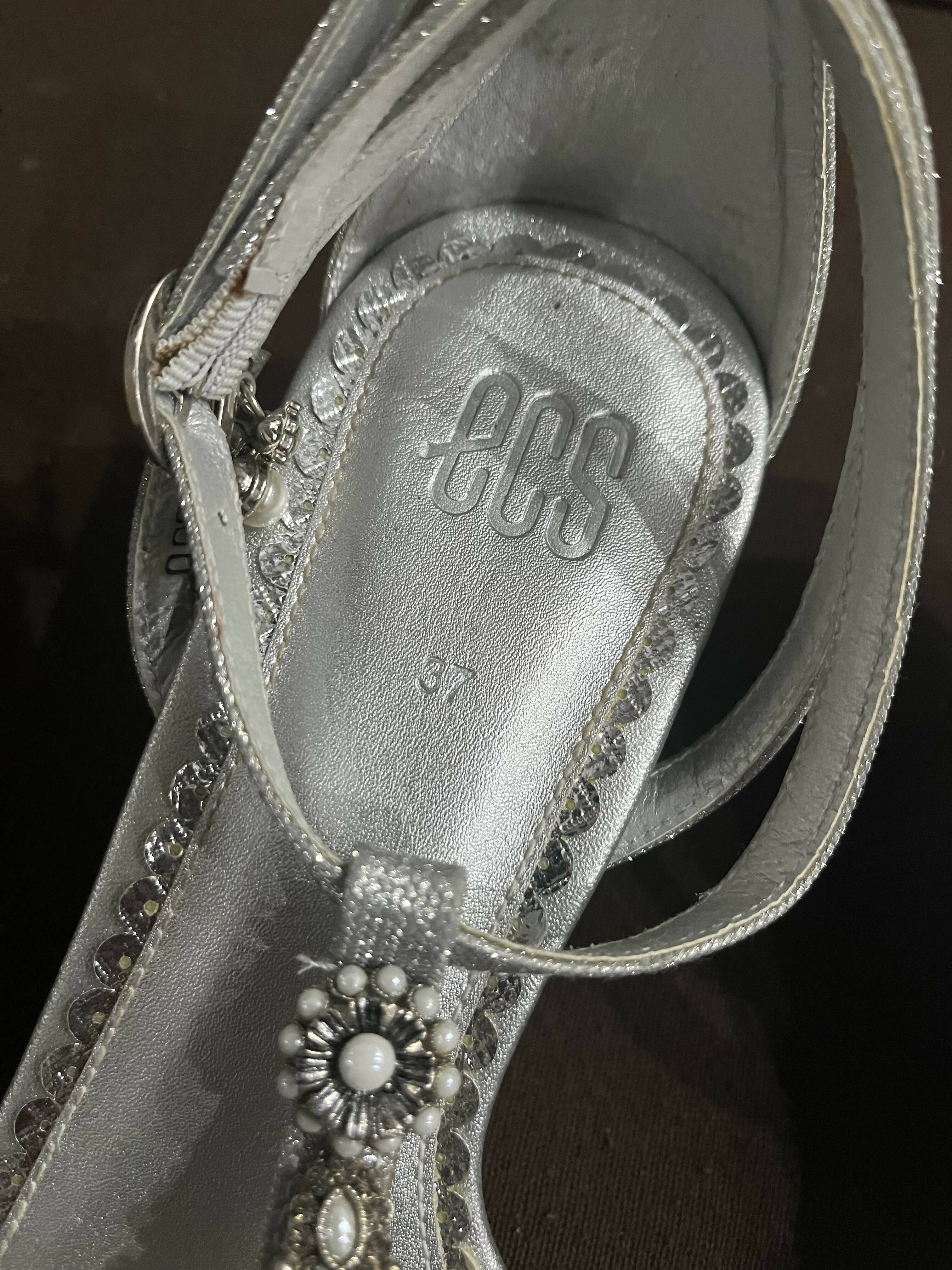 Fancy Silver Heels | Women Shoes | Size: 37 | Worn Once