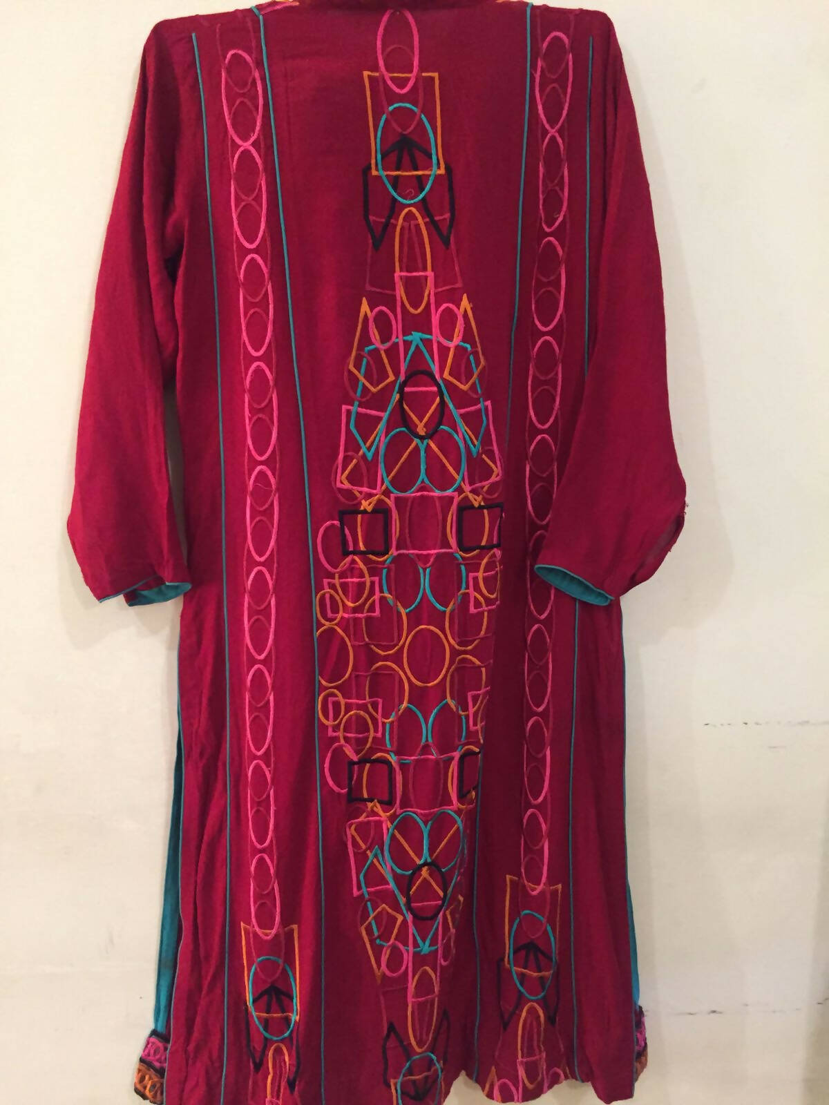 Al Karam | Red embroidered 2pc marrina Kurta Shalwar | Women Branded Kurta | Worn Once
