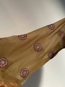 Ethnic | Mustard embroidered shirt (Size: Medium) | Women Branded Kurta | Brand New