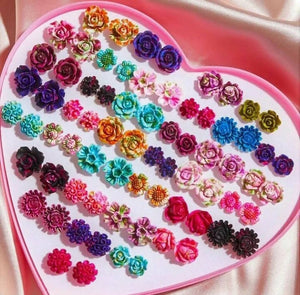 SHEIN | 36 pairs random flower stud earrings | Women Jewelry | Brand New