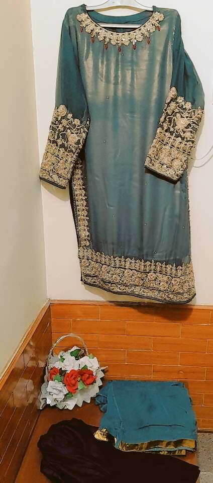 Fancy Women 3 PC Suit | Women Locally Made Formals | Large | Worn Once