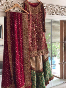 Haris Shakeel | Red bridal dress | Women Bridals | Worn Once
