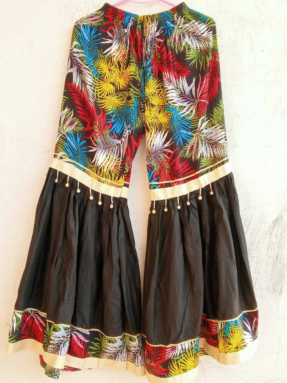 Black Printed Sharara (Size: Medium) | Women Locally Made Formals | Brand New