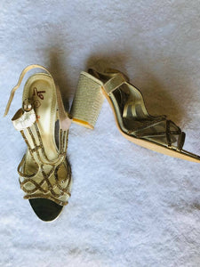 Bridal Golden heels | Women Shoes | Worn Once