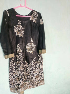 Black with silver embroidery | Women Locally Made Formals | Medium | Worn Once