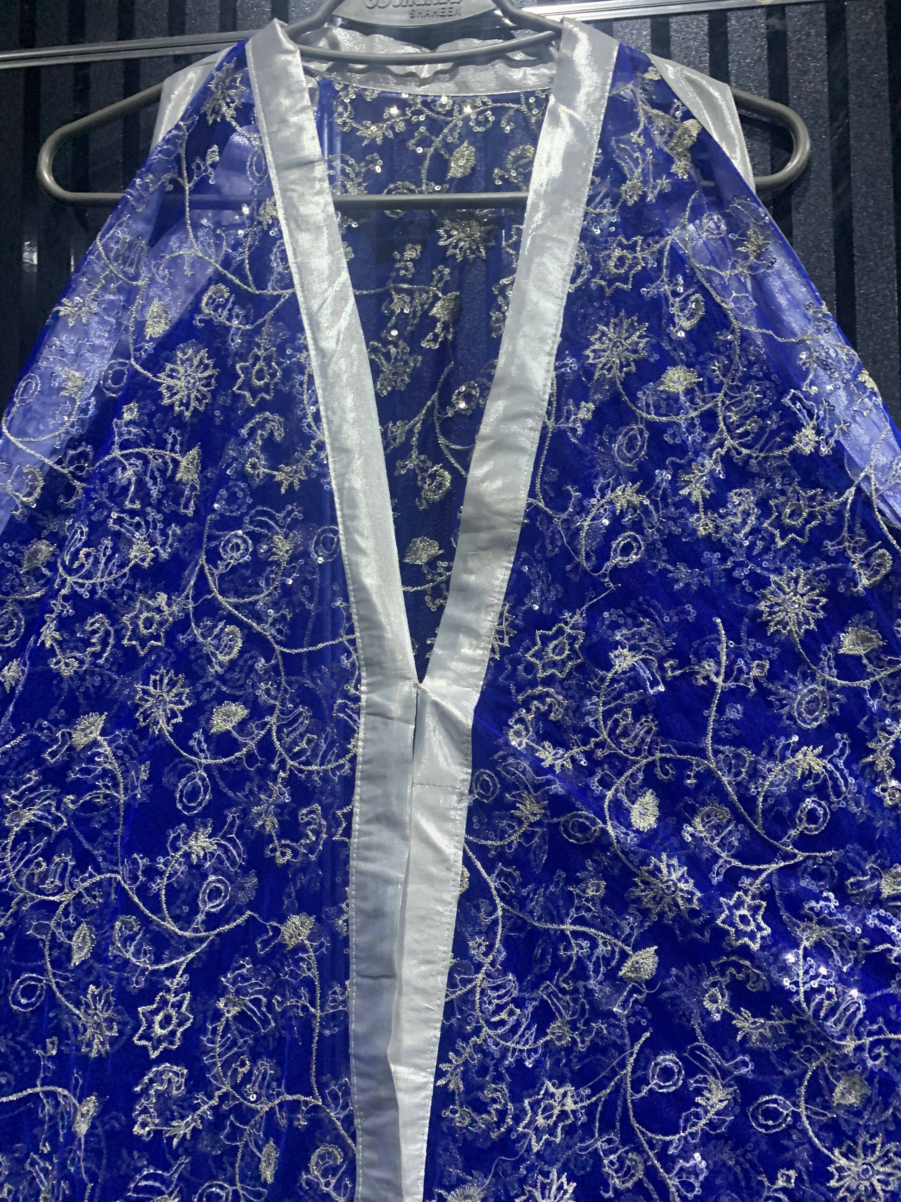 Blue Silver Top (size: XL) | Women Formals | Worn Once.