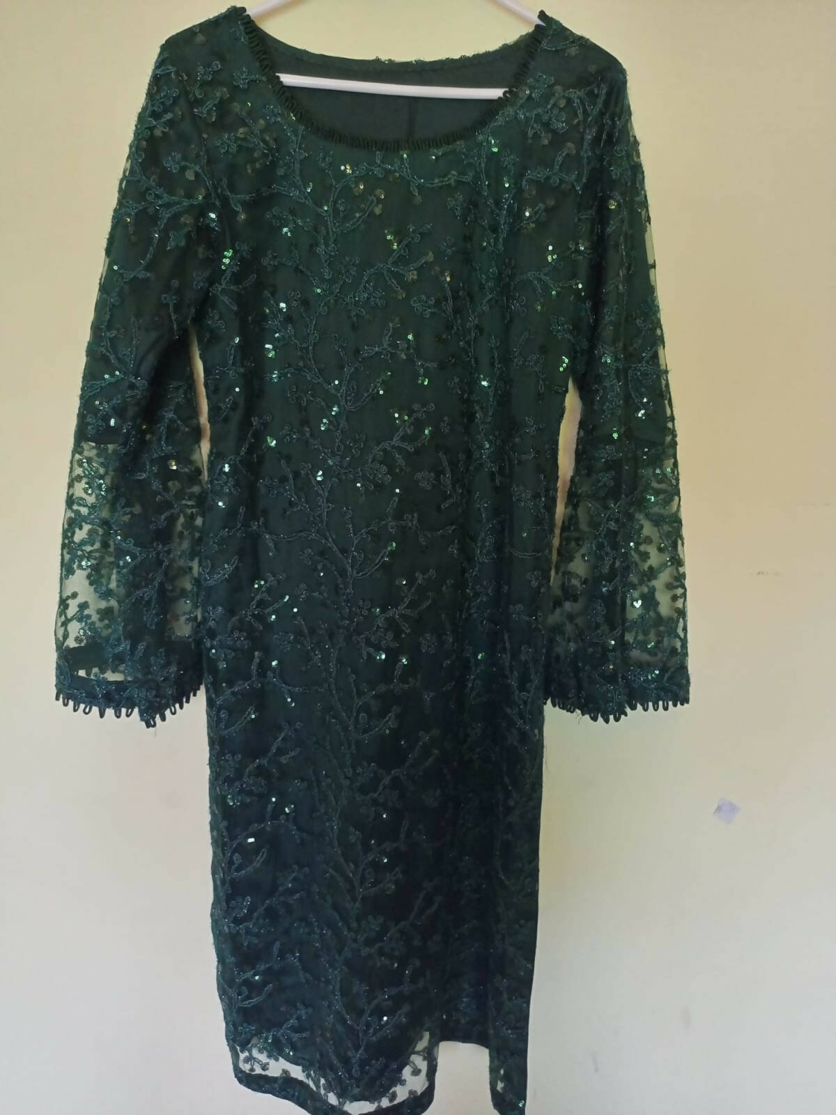 Green Fancy embroided Suit | Women Locally Made Formals | Medium | Worn Once