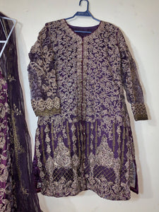 Purple Lehenga Shirt Dupatta | Women Formals | Worn Once