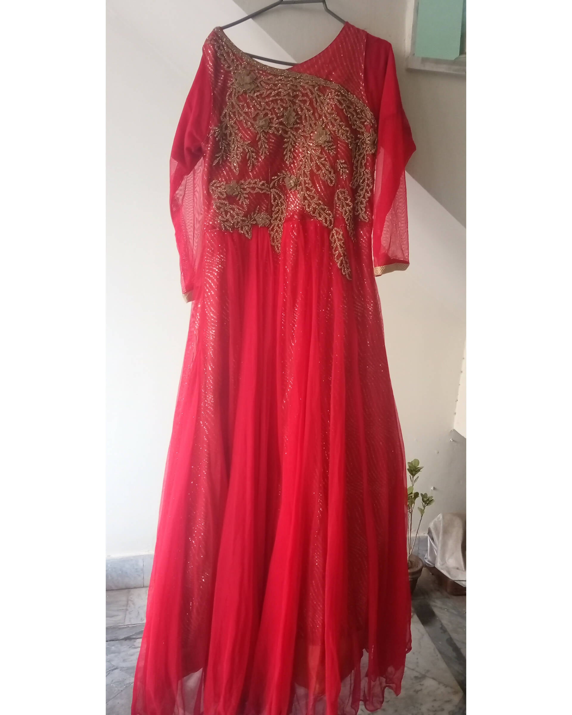 Red Frock (Size: S ) | Women Frocks & Maxis | Worn Once