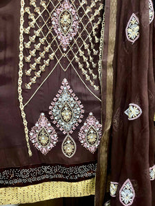 Fancy brown dress (Size: L ) | Women Formals | Worn Once