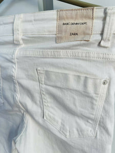 Zara Basic | White Denim (Size EUR 34) | Women Bottoms & Pants | Brand New