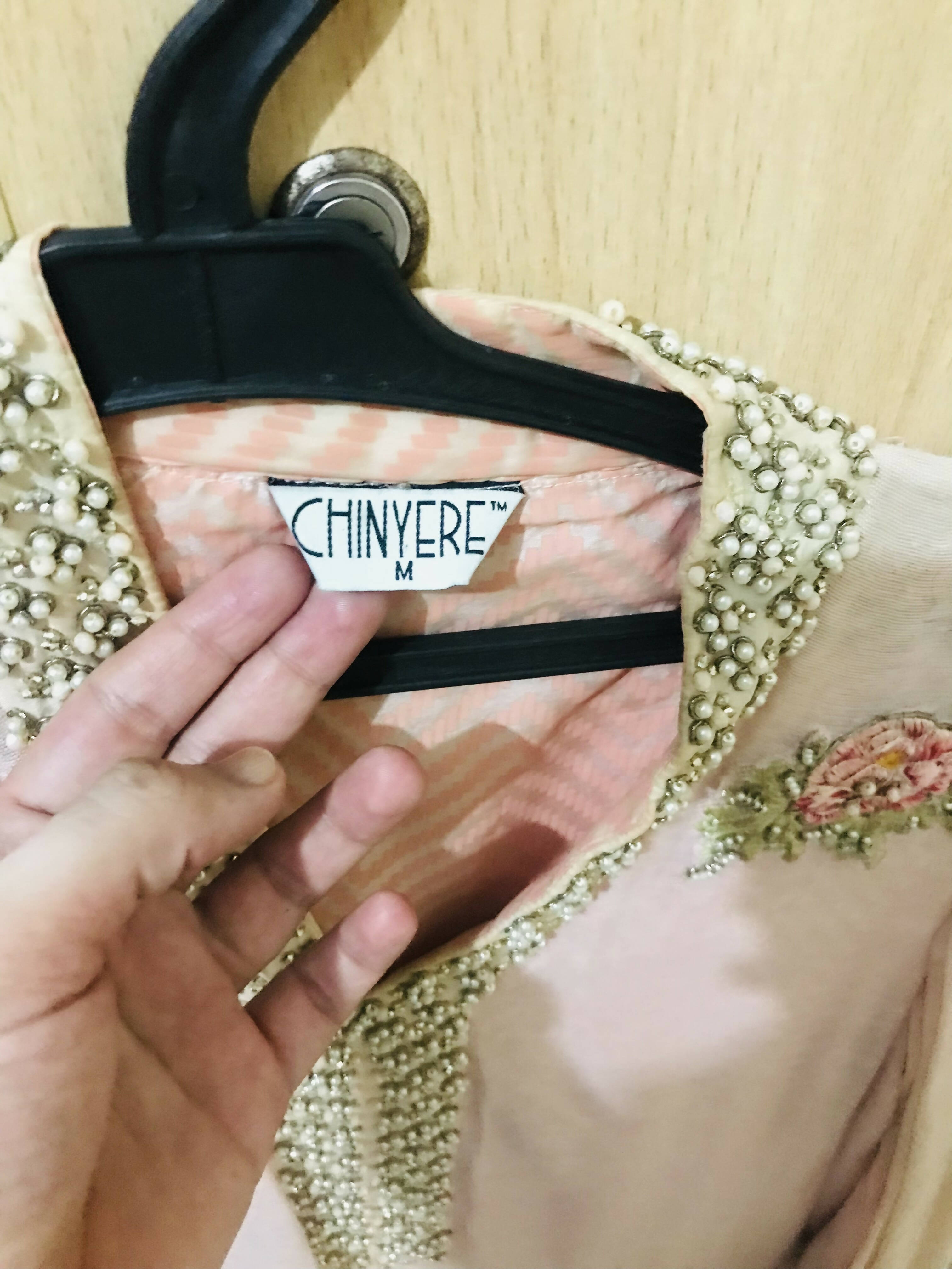 Chinyere | Khaadi Net Embroidered Kurta | Women Branded Kurta | Medium | Preloved