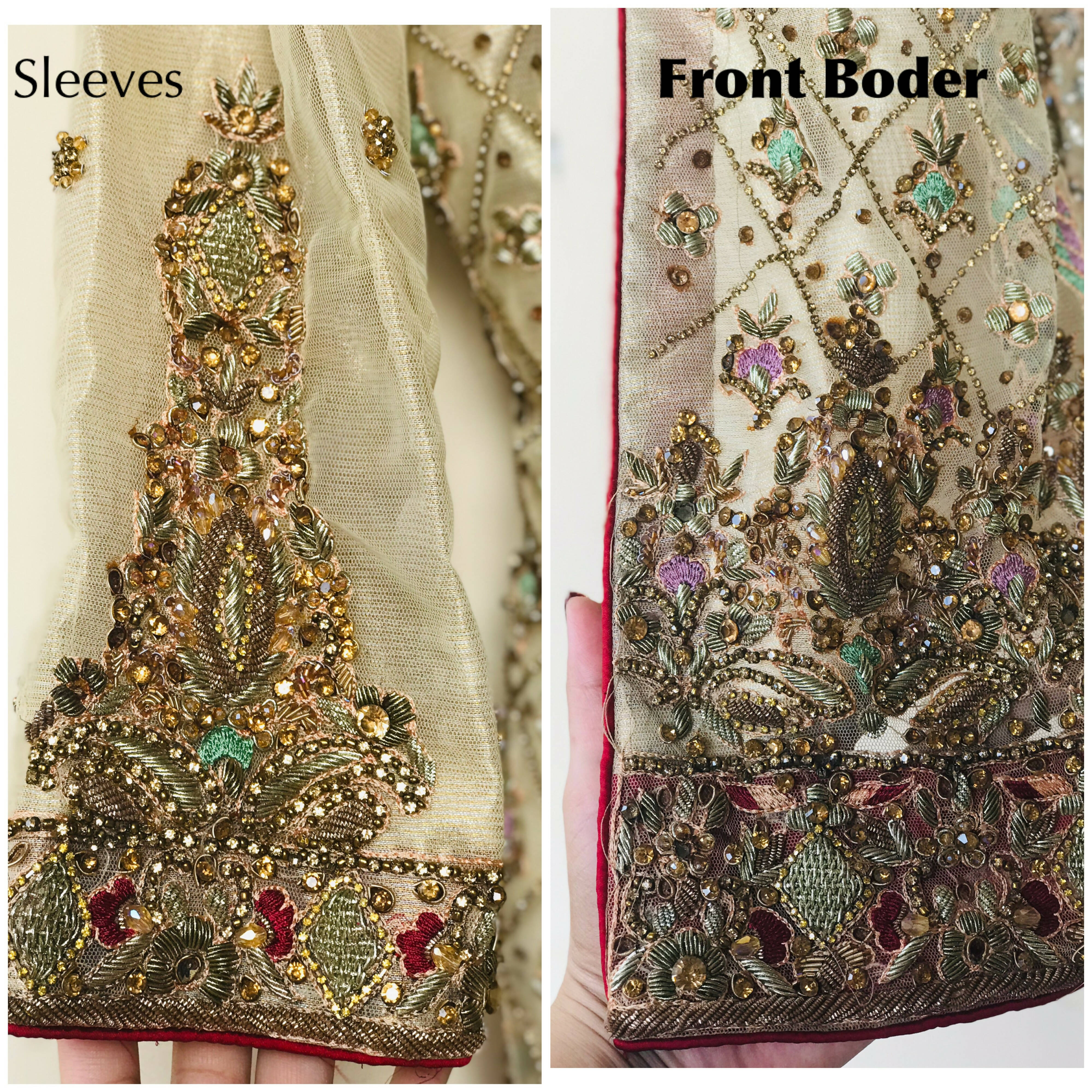 Beige Embroidered 3 Piece Suit | Women Formals | Worn Once