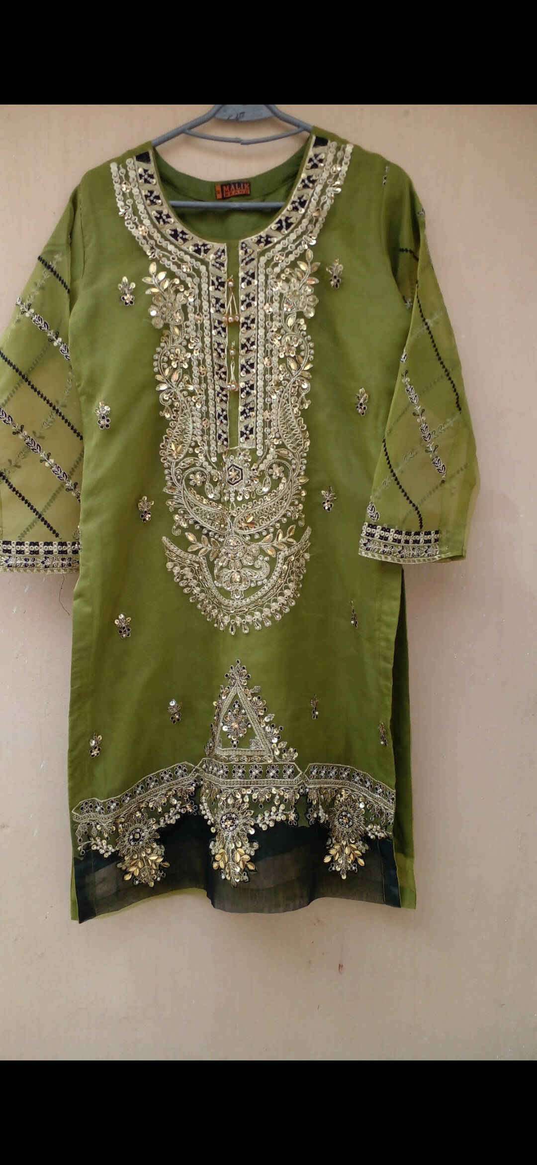 Agha Noor | 3 Piece Green formal Dress (Size: M) | Women Branded Formals | Worn Once