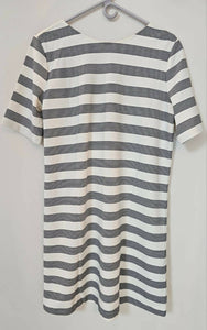 Black & White Stripped Mini Dress (Size: L )| Women Tops & Shirts | New