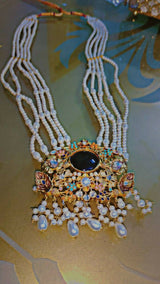 Pearl Mala with Stones Pendant | Women Jewelry | Worn Once