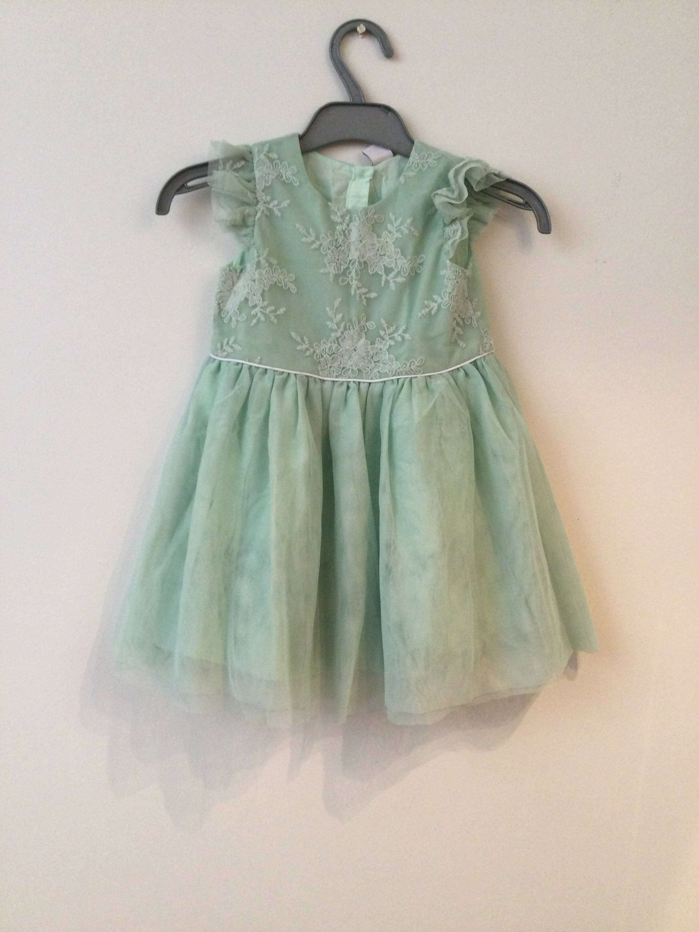 Green Net frock (1.5 to 2 years) | Girls Skirts & Dresses | Preloved