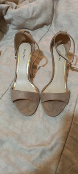 Sulafah | Beige Pencil Heel Formal Sandal | Women Shoes | Size: 10 | Worn Once