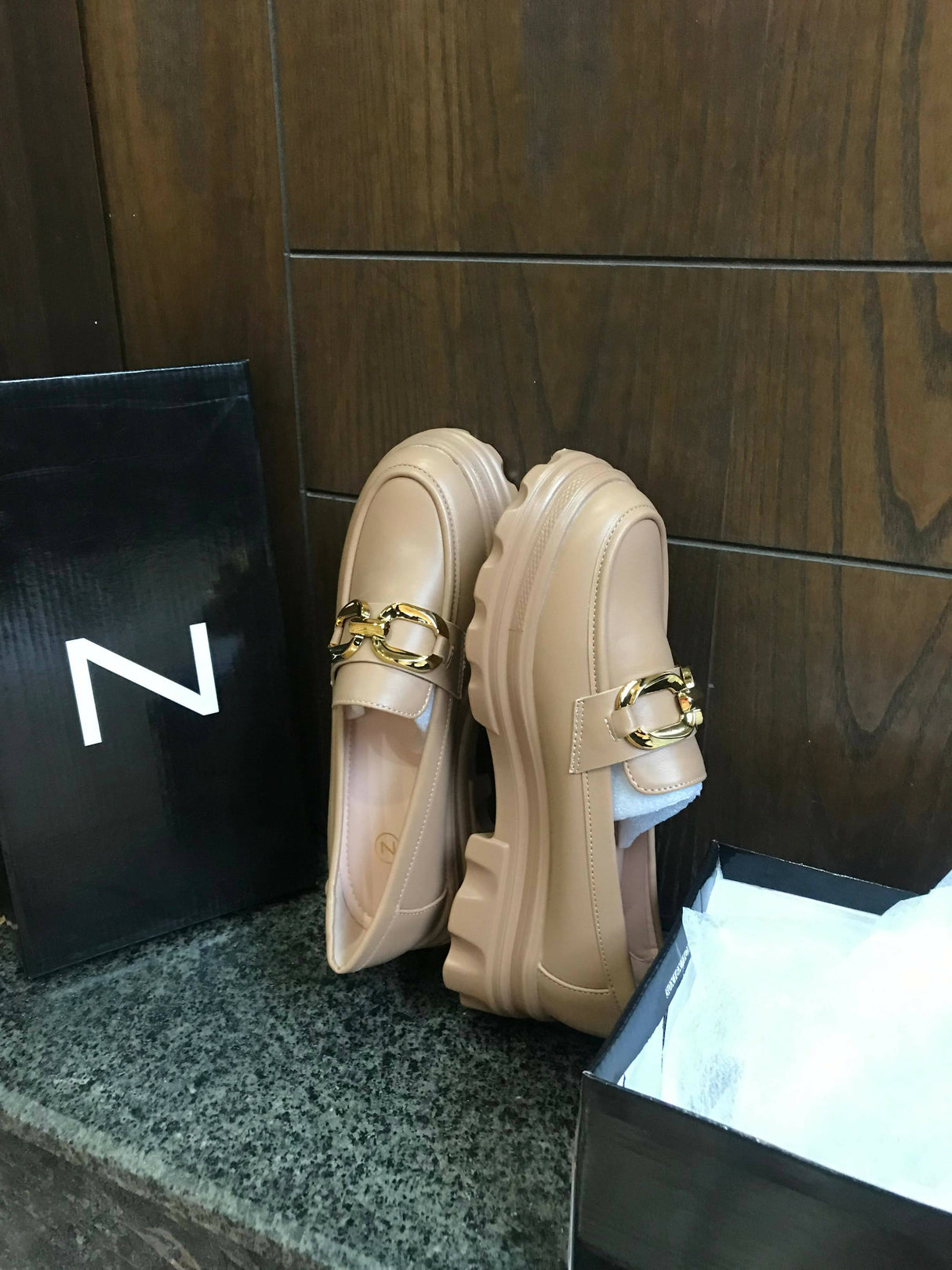 Chunky Skin Loafers | Women Shoes | Size: 38 | New