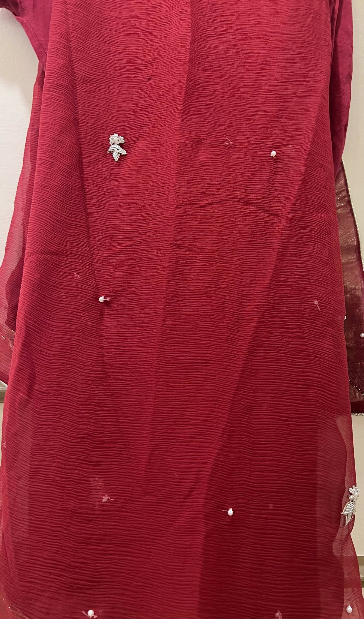 Handmade  Embroidered  Zari Suit | Women Locally Made Formals | Small | New