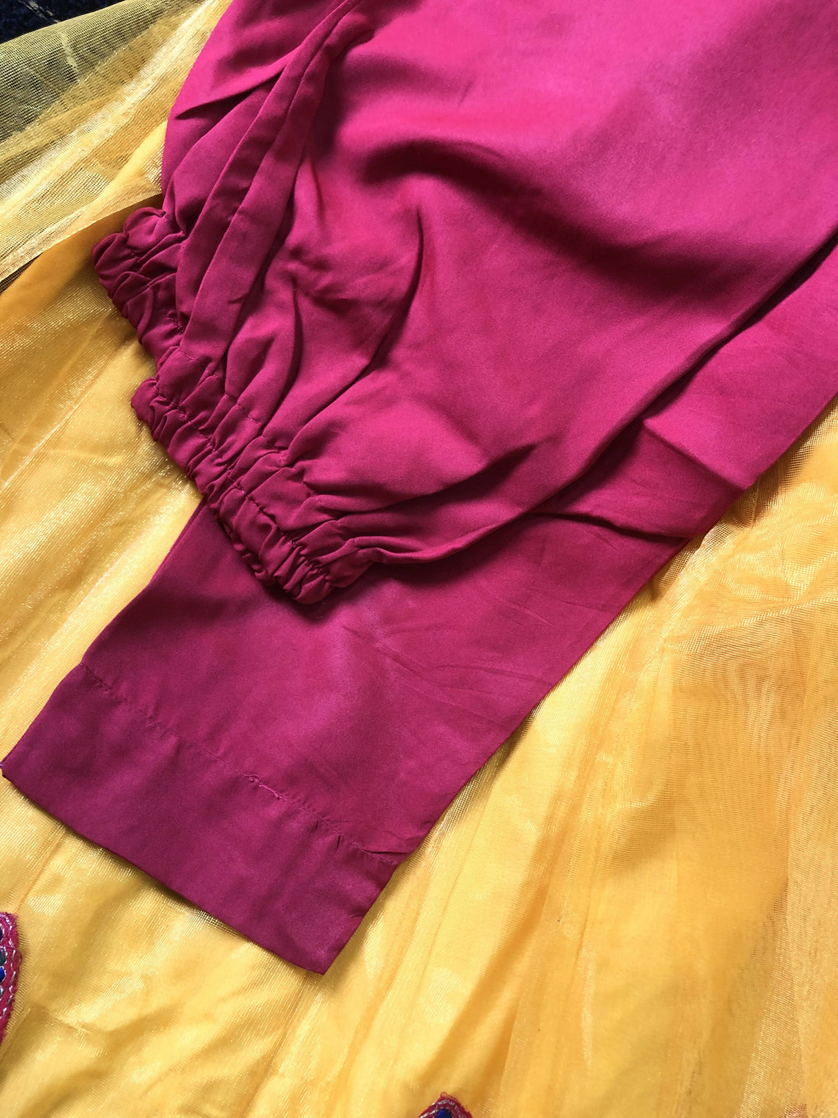 Yellow Angrakha Style Long Frock | Women Frocks & Maxis| Medium | Preloved