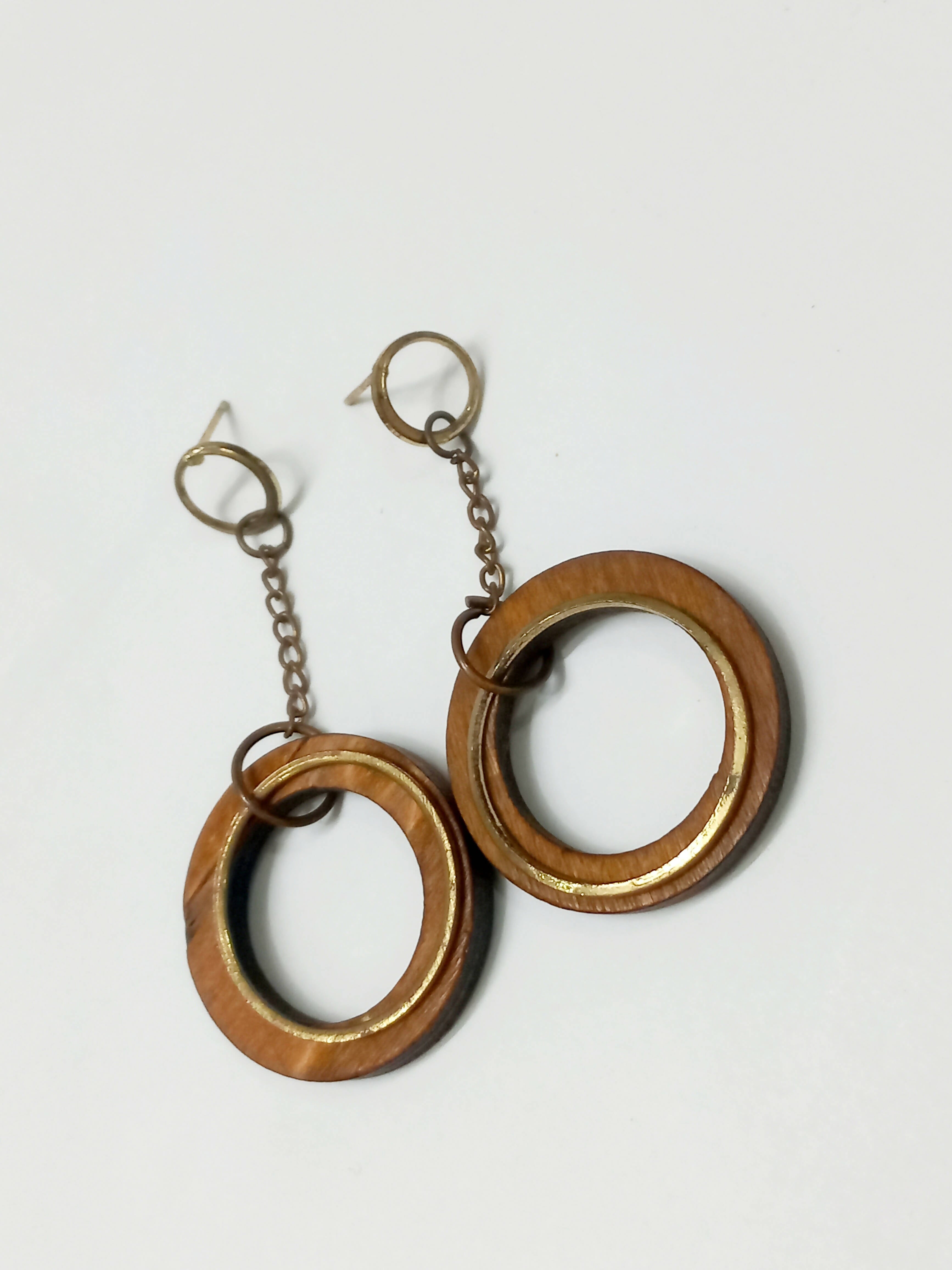 Brown Loops Earrings | Women Jewellery | Large | Worn Once