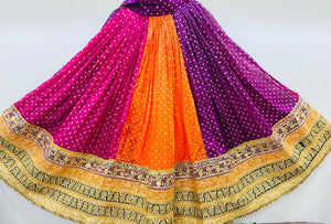 Purple Orange Lehnga Choli with Purple Dupatta| Women Formals | Worn Once