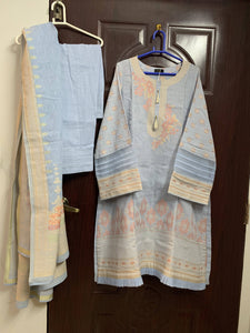 Saya | Stitched 3Pc Suit | Women Branded Kurta| Small | Brand New With Tags