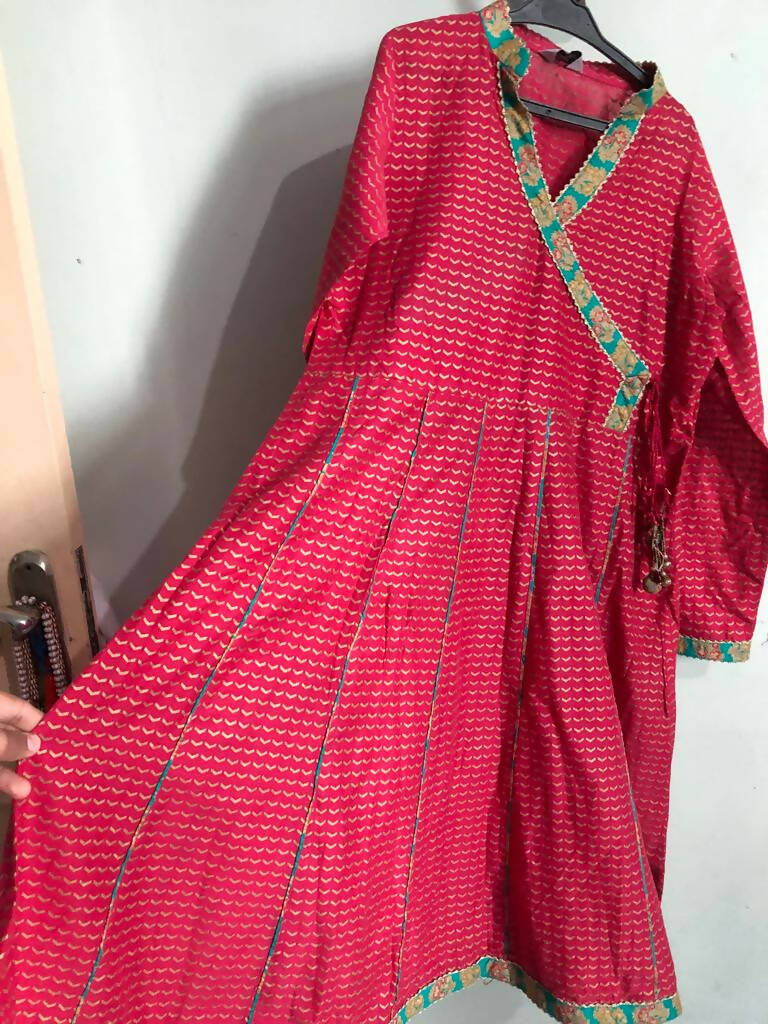 Chinyere | Red Beautiful Kurta | Women Branded Kurta | Small | Worn Once