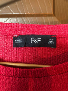 Red Top By F & F ( UK 10 AND US 6 ) | Tops and Shirts | Worn Once