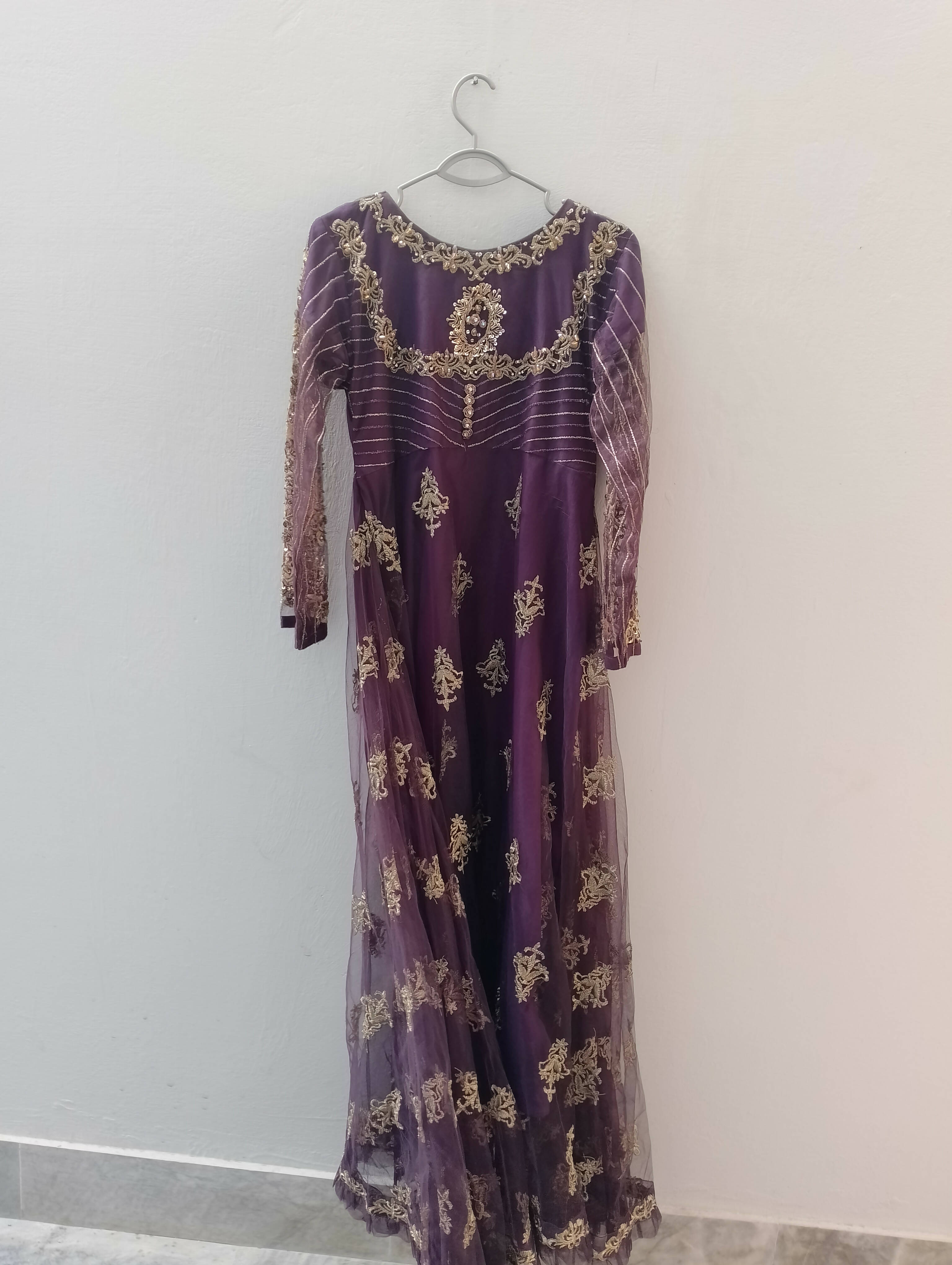 Stylish Net Embroided Maxi | Women Froks & Maxis | Medium | Worn Once