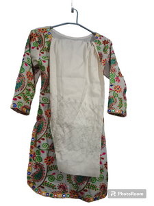 Indian Style Short Kurta with Shalwar | Women Locally Made Kurta | Small | Worn Once