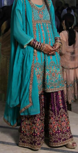 Stunning Sharara Dress | Women Locally Made Formals | Large | Preloved