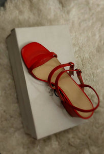 Unze London Red Heels (Size 39) | Women Shoes | Worn Once