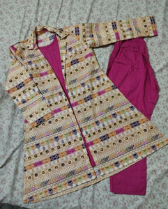 Nishat Linen | Pink Shirt with Coat & Trouser | Girls Formals | New