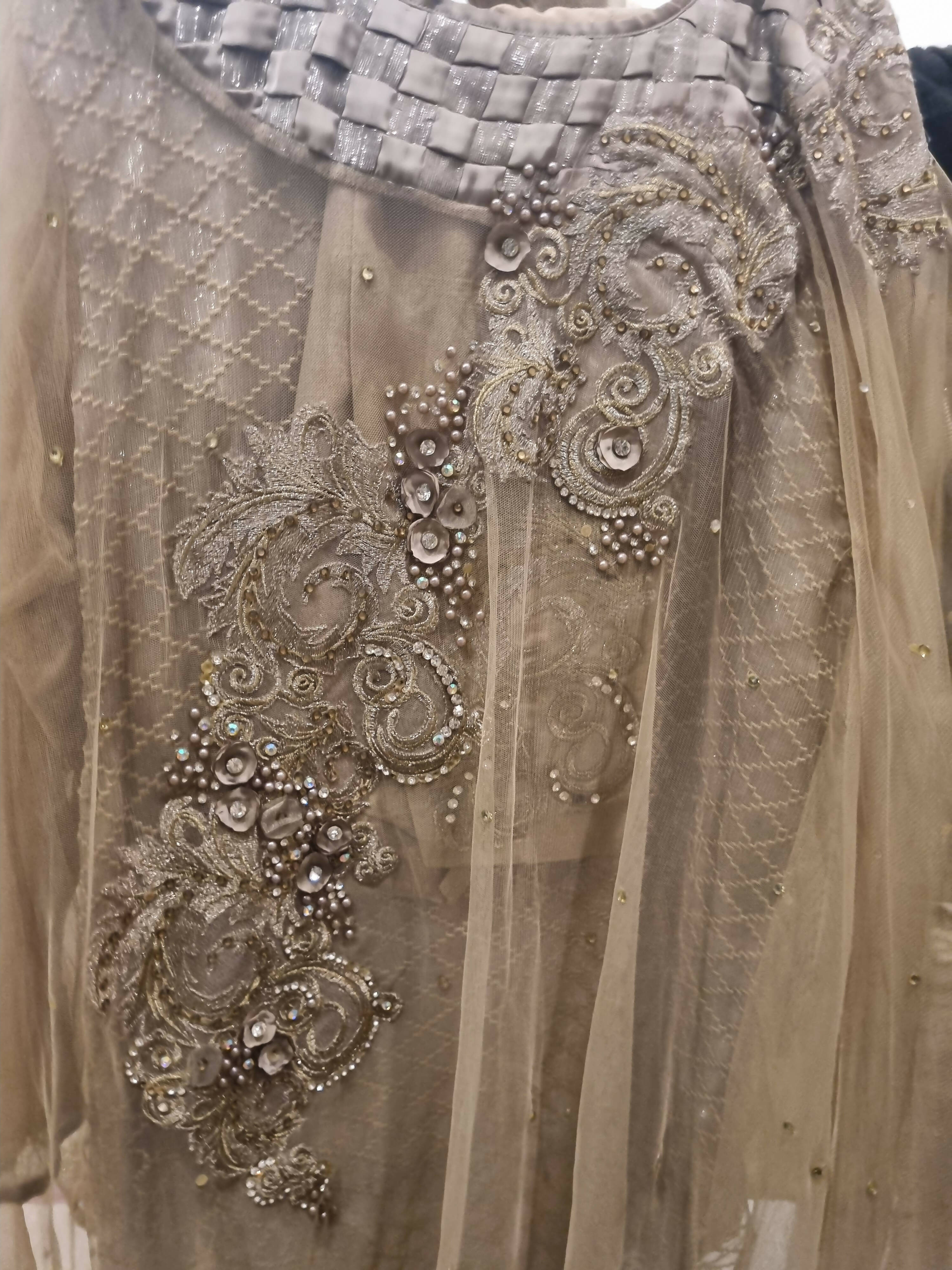 Sarah Salman | Stylish Cape Suit | Women Locally Made Formals | Large | Preloved