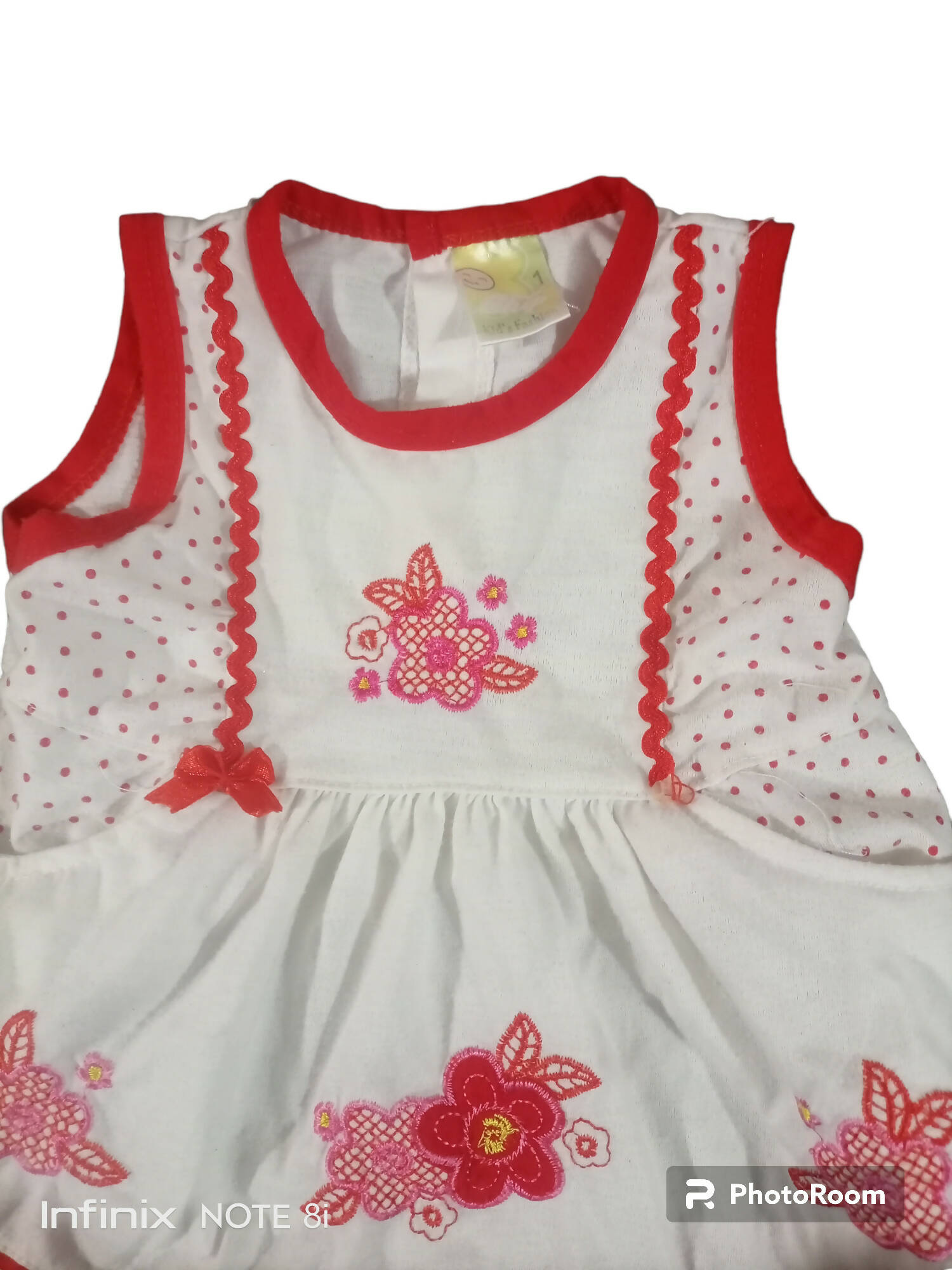 Red & White Baby Frock (Size: XS) | Girls Tops & Shirts | Preloved