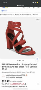 Heels | Red Block Heels | Women Shoes | Brand New