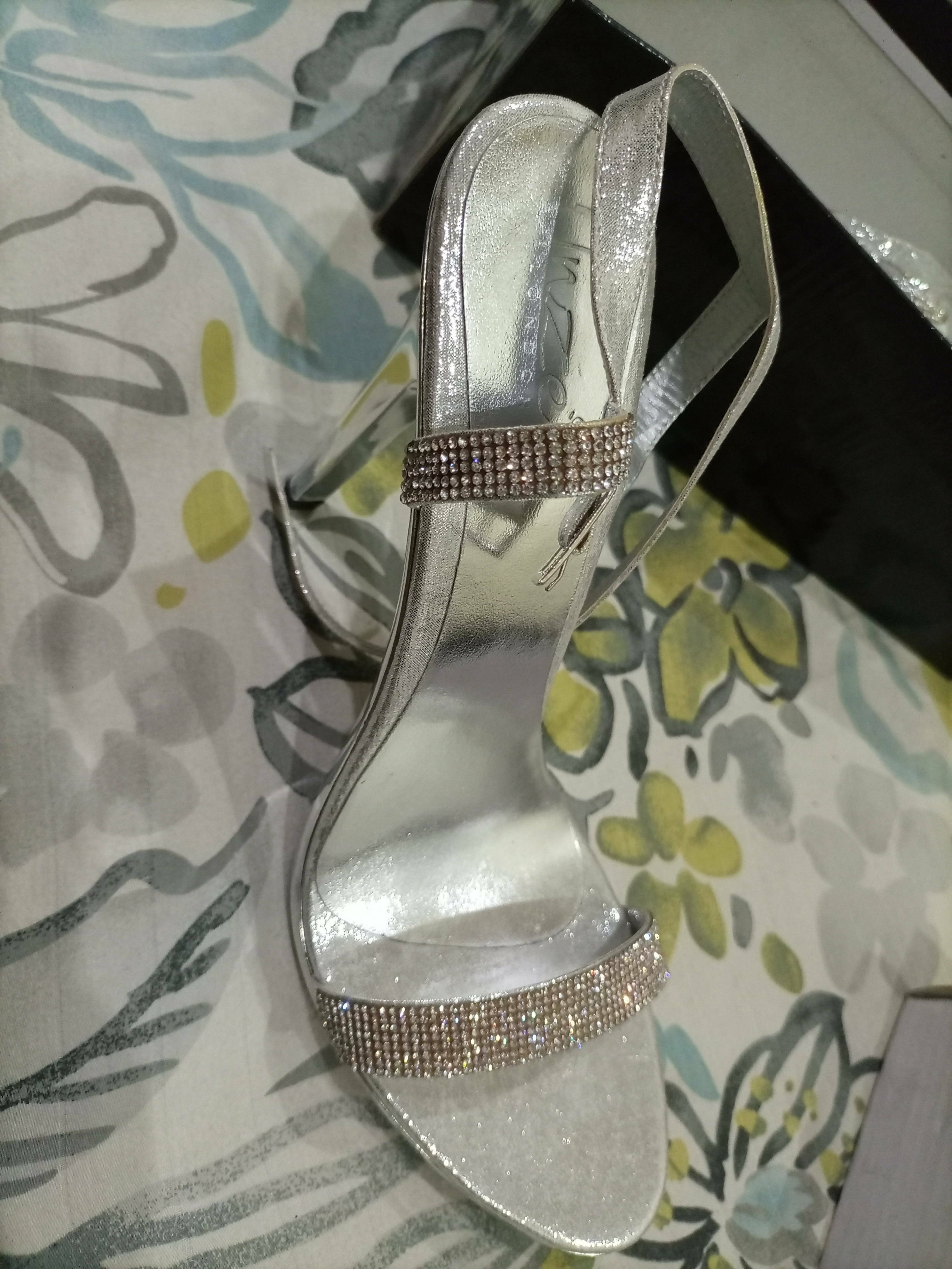 Unze silver heels (Size: 40) | Women Shoes | New