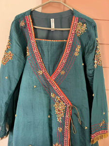 Saima | Blue Embroidered Frok | Worn Once