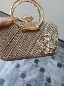 Gold clutch handbag sale