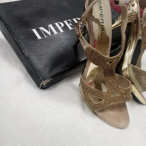 Imperial | High Golden Heels | Women Shoes | Size: 7 | Preloved