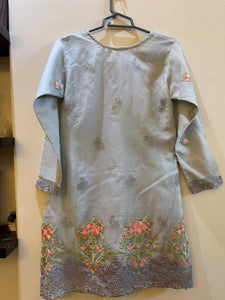 3 piece Organza embroidered suit | Women Formals | Preloved