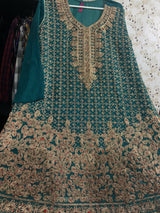 Frock with sharara and dupatta 3 piece (Size: M ) | Women Locally Made Formals | Worn Once