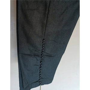 Black Beaded Khaddar Trouser | Women Bottoms & Pants | Large | New