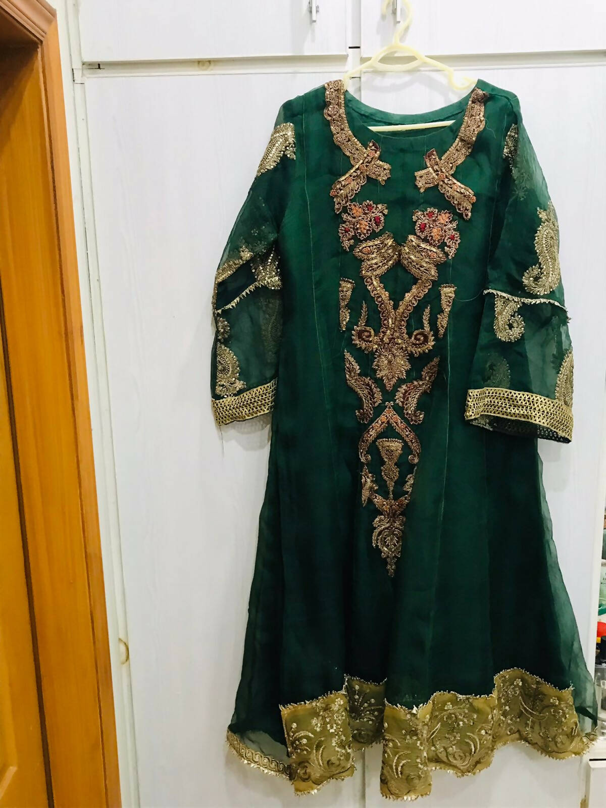 Green Fancy Frock | Women Frocks & Maxis | Large | Worn Once